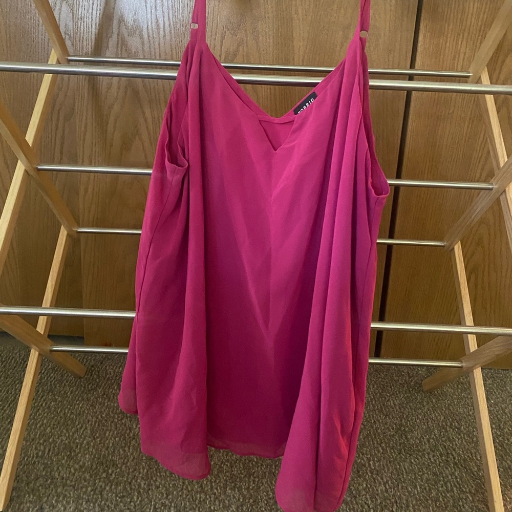 TORRID Fuchsia Swing Cami with Neckline Cutout